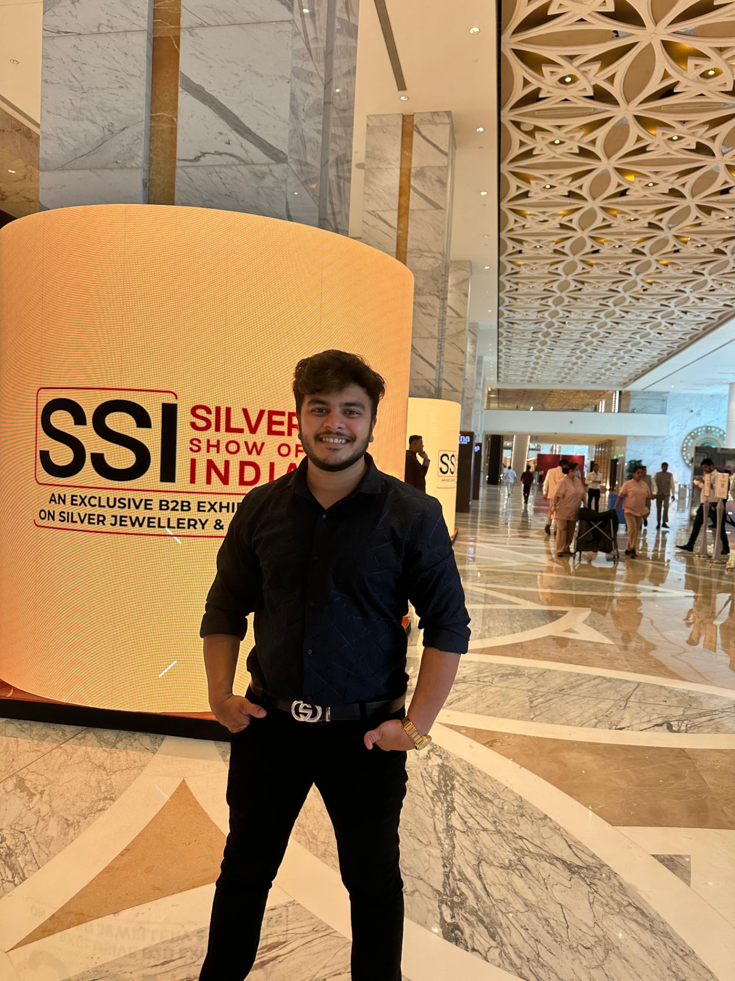 Vatsal Jain at the Silver Show of India B2B exhibition banner, Mumbai